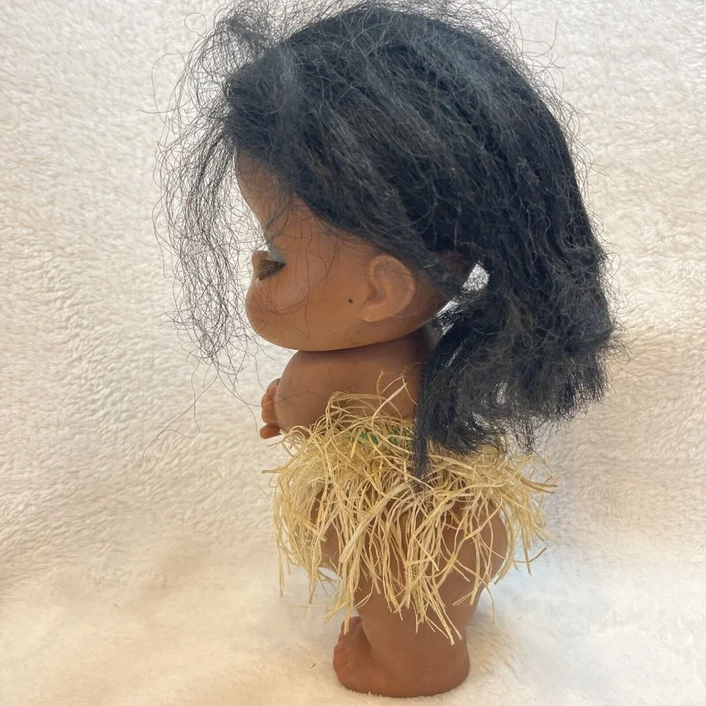 Hawaiian Hula Doll Vintage Sun Bunny Grass Skirt Hong Kong Tiki‎ Bar Luau Decor